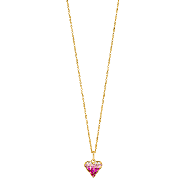 Leaf Jewelry Halskette Pink Valentine, 18 K Gelbgold vergoldet Online Shopping