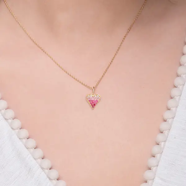Leaf Jewelry Halskette Pink Valentine, 18 K Gelbgold vergoldet Online Shopping