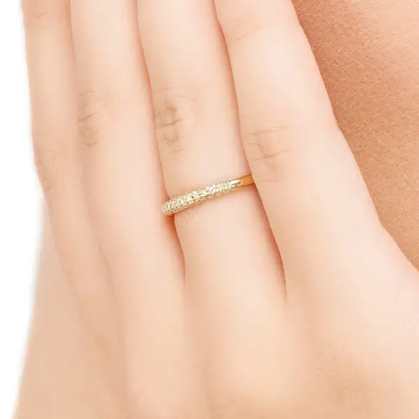 Leaf Jewelry Ring DAZZLE mit Diamanten, 14K Gelbgold Muttertagsangebot