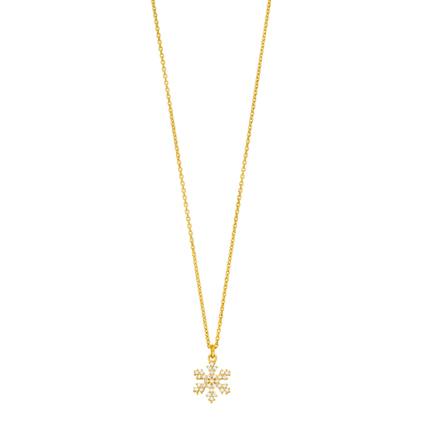 Leaf Jewelry Halskette Snowflake, 18 K Gelbgold vergoldet Saisonale Angebote
