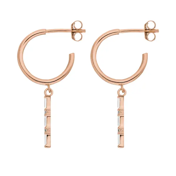 Leaf Jewelry Creole ICE CUBE, 18 K Rosegold vergoldet Letzte 3 Tage