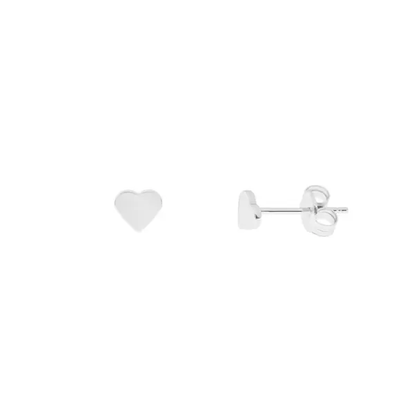 Leaf Jewelry Ohrstecker MINI, Herz, 925 Sterlingsilber Letzter Tag
