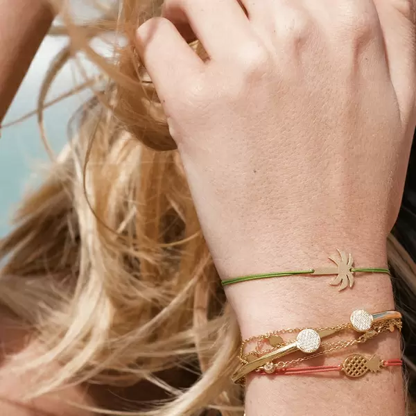 Leaf Jewelry Glücksbändchen Palme, Rosegold vergoldet Bis zu 60% Rabatt