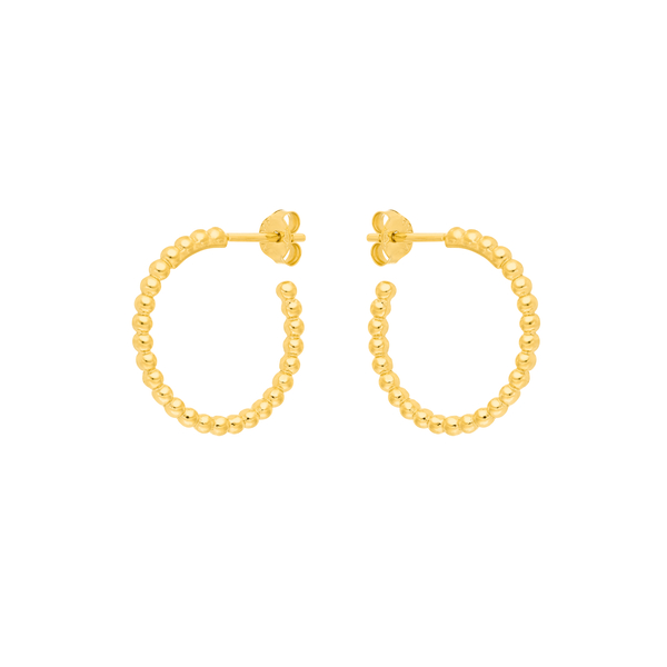 Leaf Jewelry Creole Kugelring, 20mm, 18 K Gelbgold vergoldet Speichern exportieren