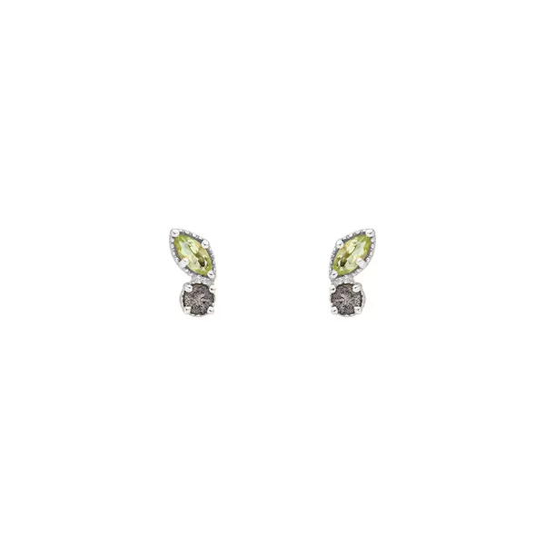Leaf Jewelry Ohrstecker Two Gems, Peridot, 925 Sterlingsilber Hotsell