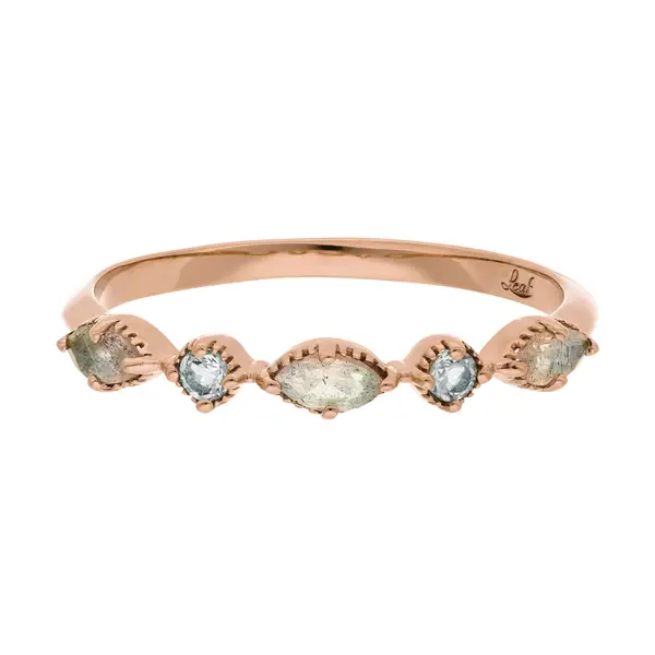Leaf Jewelry Silber Ring, Oval Gems, Rosegold Blitzverkäufe