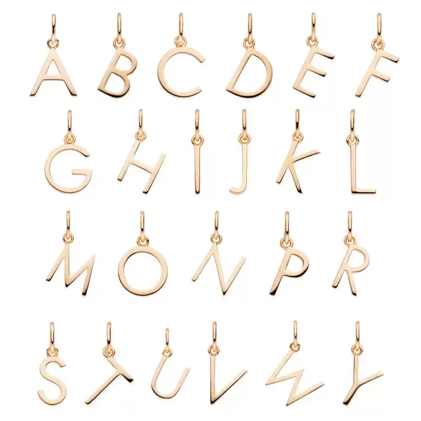 Leaf Jewelry Buchstaben Creole, 18 K Rosegold vergoldet, B Sonderangebot