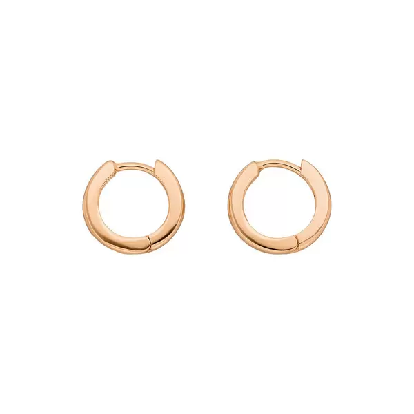 Leaf Jewelry Mini-Klappcreolen, 18 K Rosegold vergoldet Vatertagsangebot