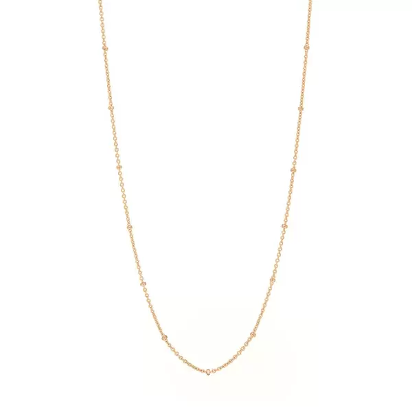 Leaf Jewelry Gliederkette mit Kugeln, 55cm, 18 K Rosegold vergoldet Saisonale Angebote