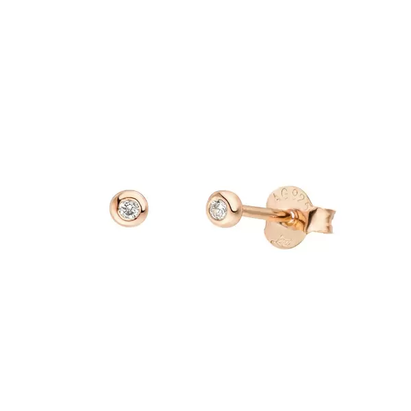 Leaf Jewelry Ohrstecker MINI Pure 18 K Gelbgold vergoldet, 18 K Rosegold vergoldet Begrenzte Freigabe