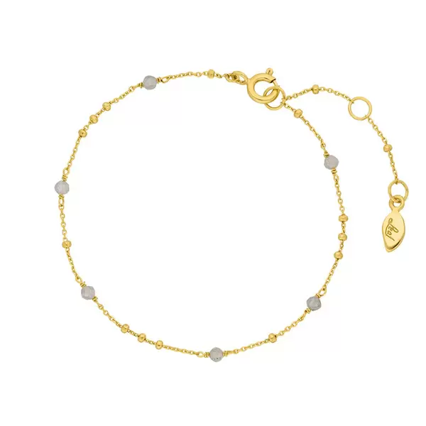 Leaf Jewelry Armkette Flying Gems, Labradorit, 18 K Gelbgold vergoldet Kostenloser Versand international