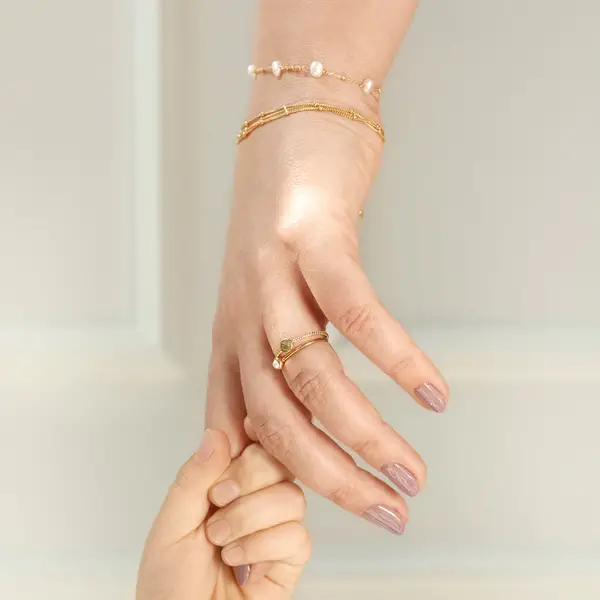 Leaf Jewelry Silber Armkette, WATERFALL, Gelbgold Speichern exportieren