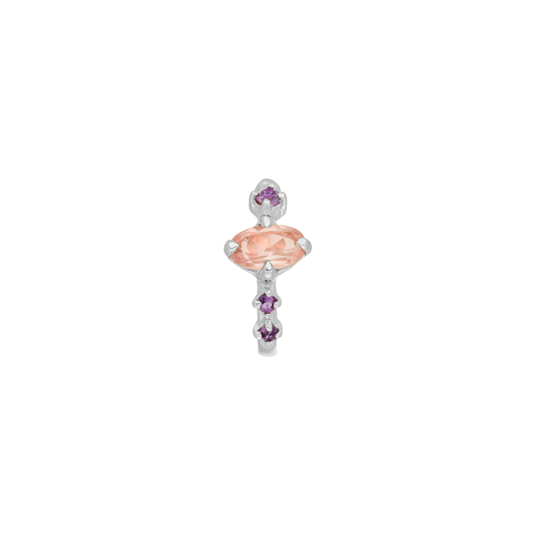 Leaf Jewelry Silber Earcuff Gorgeous Gems, Rosenquarz zollfrei