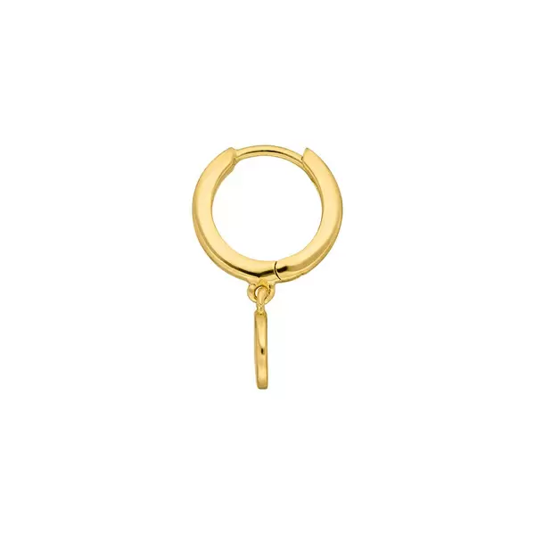 Leaf Jewelry Single Creole PLATELET, 18 K Gelbgold vergoldet im Angebot
