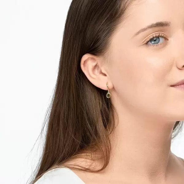 Leaf Jewelry Single Creole PLATELET, 18 K Gelbgold vergoldet im Angebot