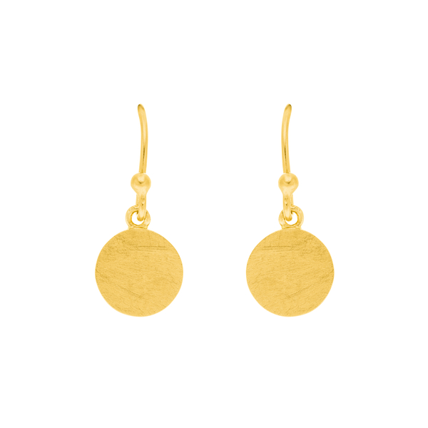 Leaf Jewelry Ohrhänger Plättchen klein, 18 K Gelbgold vergoldet Meist gekauft