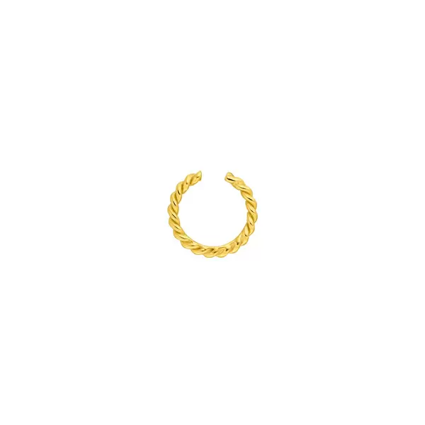 Leaf Jewelry Earcuff Rope, 10 mm, 18 K Gelbgold vergoldet Exklusivangebot