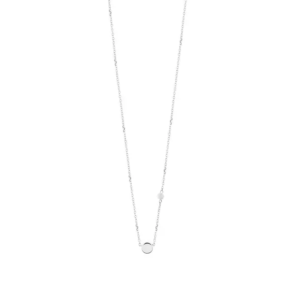 Leaf Jewelry Halskette Round mit Perle, 925 Sterlingsilber Jubiläumsangebot