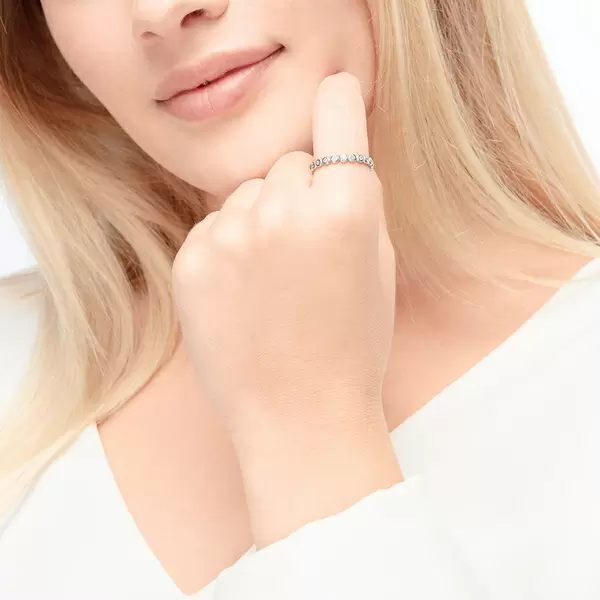 Leaf Jewelry Ring Balls mit Zirkonia, 925 Sterlingsilber Kauf eins, bekomm eins gratis