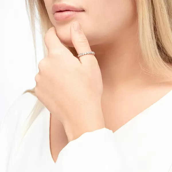 Leaf Jewelry Ring Balls mit Zirkonia, 925 Sterlingsilber Kauf eins, bekomm eins gratis