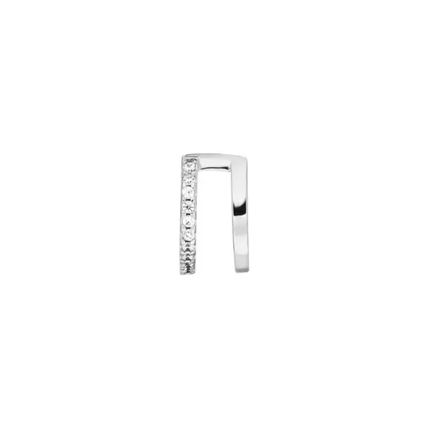 Leaf Jewelry Earcuff Double Line, Zirkonia, 925 Sterling Silber VIP-Rabatte