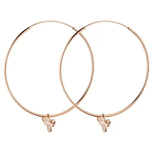 Leaf Jewelry Creole Bee Happy, 18 K Rosegold vergoldet Zeitbegrenzte Promotion