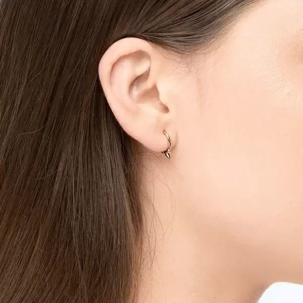 Leaf Jewelry Mini Creole Stud, 8mm, 18 K Rosegold vergoldet Sonderangebot der Fabrik