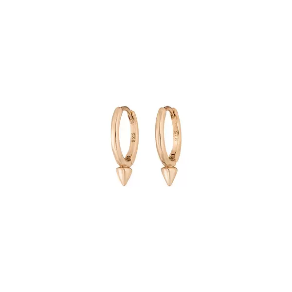 Leaf Jewelry Mini Creole Stud, 8mm, 18 K Rosegold vergoldet Sonderangebot der Fabrik