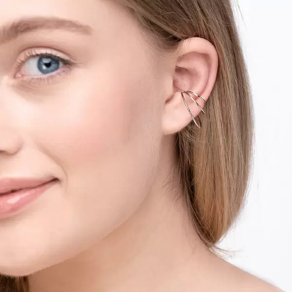Leaf Jewelry Earcuff Triple Ring, 925 Sterlingsilber Bis zu 55% Rabatt