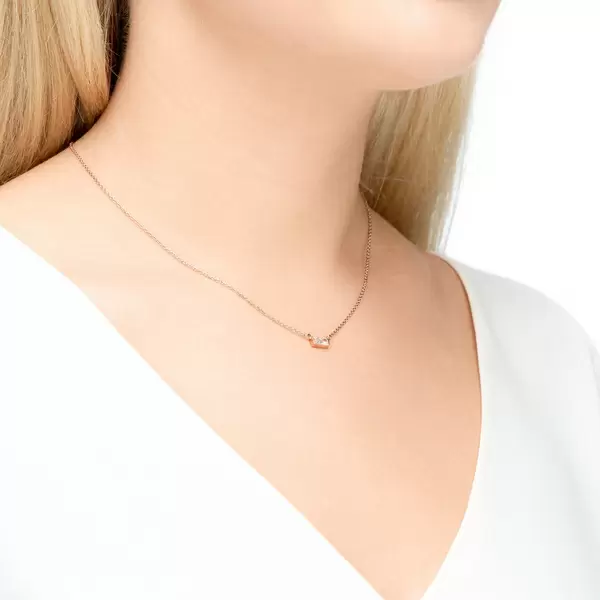 Leaf Jewelry Halskette SPARKLE, 18 K Rosegold vergoldet Super Rabatt