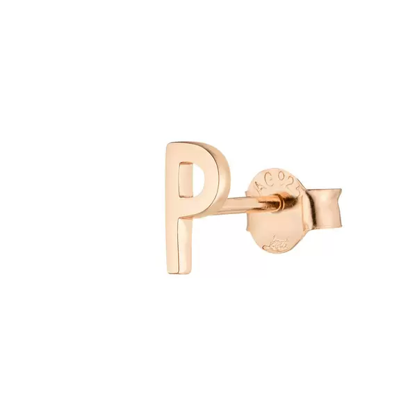 Leaf Jewelry Buchstabenstecker, 18K Rosegold vergoldet, 1 Stück, B Rabatte dieses Monats