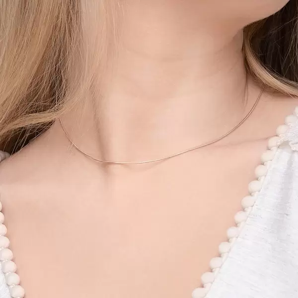 Leaf Jewelry Choker Snake, 43 cm, 18 K Rosegold vergoldet Schlussverkauf