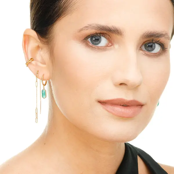 Leaf Jewelry Silber Earcuff, CHAIN, Rosegold Limitierter Zeitrabatt