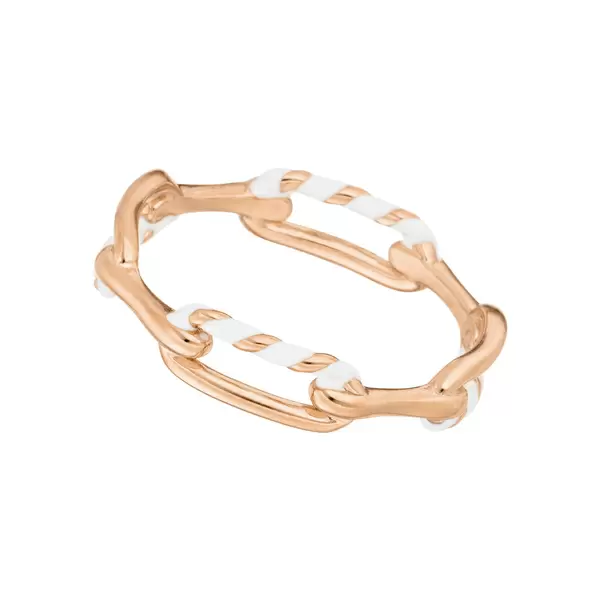 Leaf Jewelry Ring Neon Twist, 18 K Rosegold vergoldet, weiss, Gr.54 Rabatt