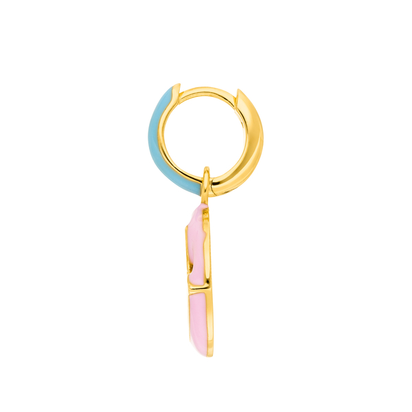 Leaf Jewelry Single Creole "Joy" EMOJI, 18 K Gelbgold vergoldet Online Shopping