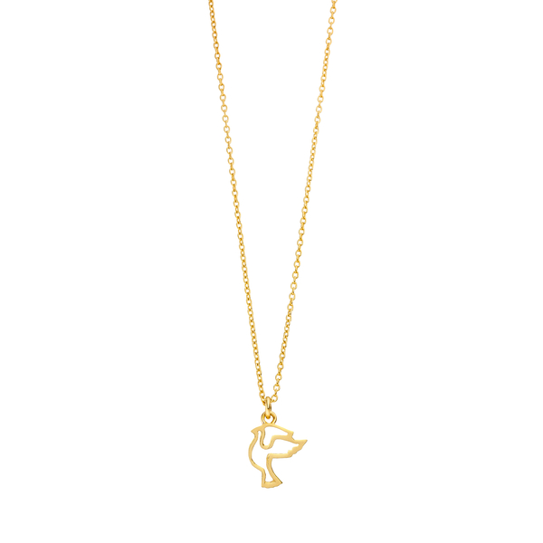 Leaf Jewelry Halskette TAUBE, 18 K Gelbgold vergoldet Lagerräumung