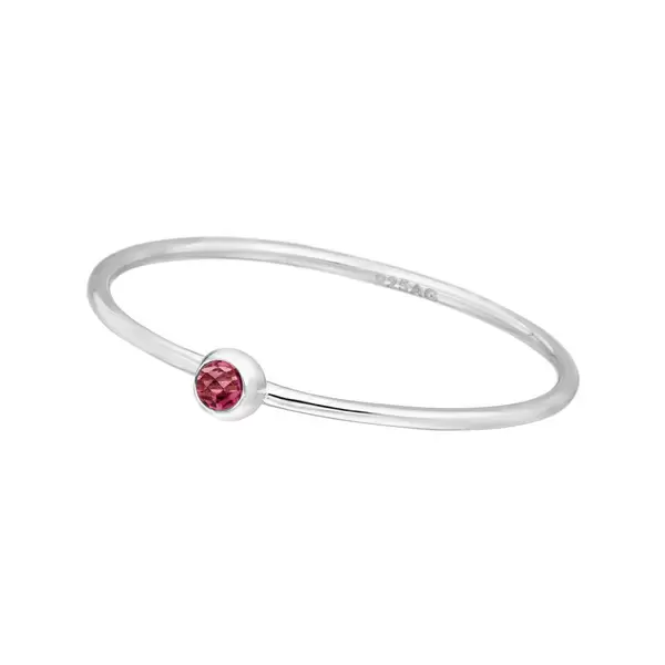 Leaf Jewelry Ring Solitaire, Ruby, 925 Sterlingsilber Top Angebot