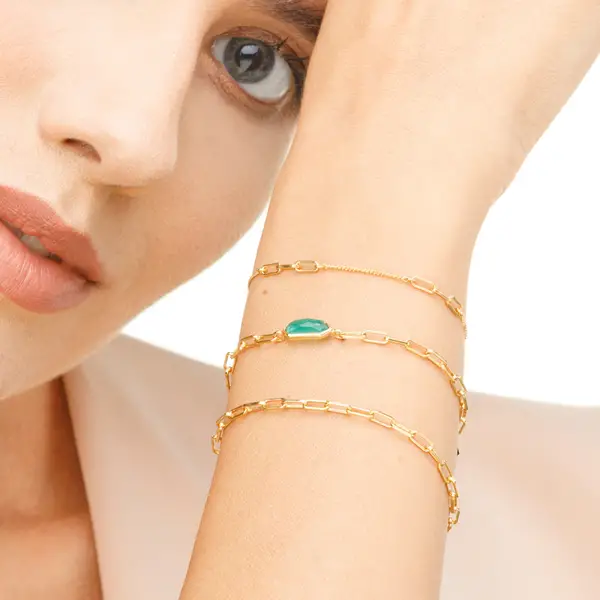 Leaf Jewelry Silber Armkette, CUBE II Blitzangebot