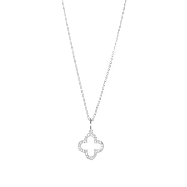 Leaf Jewelry Halskette Kleeblatt, Silber Sonderangebote