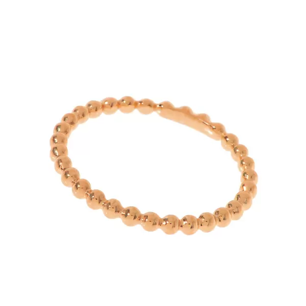 Leaf Jewelry Ball-Ring, 18 K Rosegold vergoldet, Größe 46 Tiefpreis