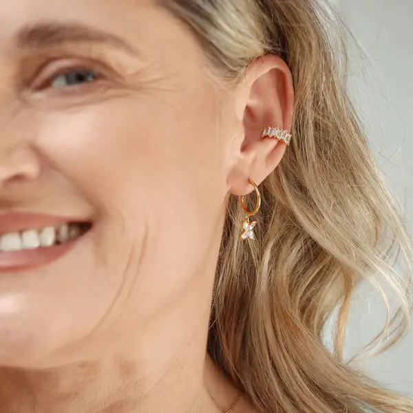 Leaf Jewelry Silber Earcuff, ICE CUBE Kostenlose Rückgabe