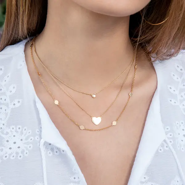 Leaf Jewelry Halskette Plättchen, kurz, Silber Letzte 2 Tage
