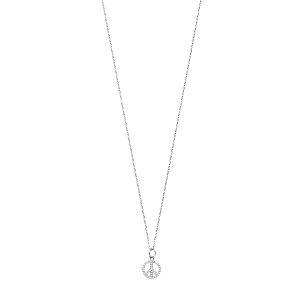 Leaf Jewelry Halskette Peace mit Zirkonia, 925 Sterlingsilber Nur für heute