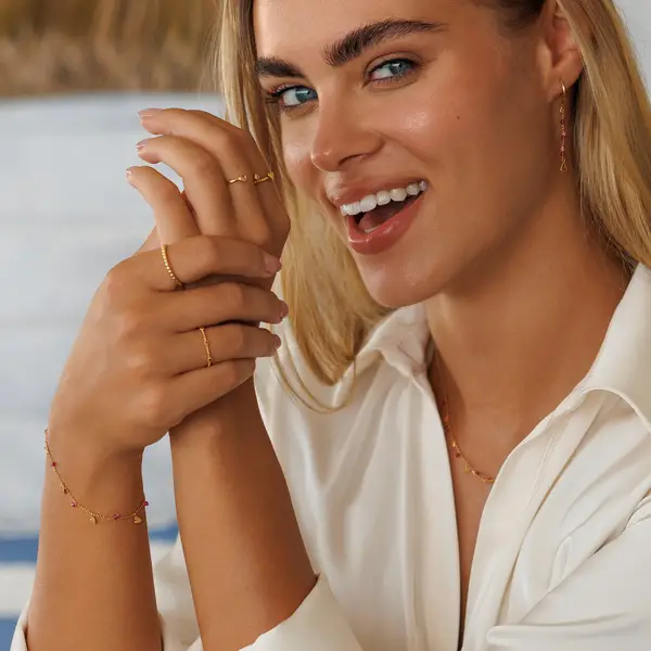 Leaf Jewelry Ring Twist mit Herzchen, 18 K Gelbgold vergoldet, Größe 50 Bis zu 55% Rabatt