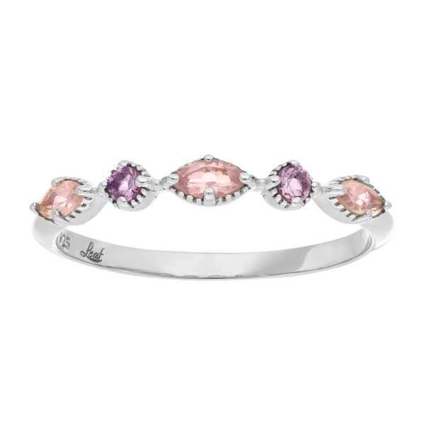 Leaf Jewelry Silber Ring, Oval Gems, Rosenquarz 50% Rabatt mit kostenlosem Versand