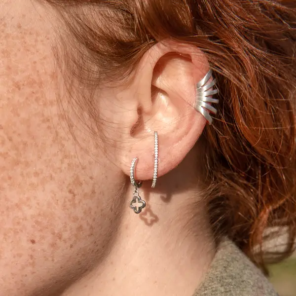 Leaf Jewelry Earcuff Rock, 18 K Rosegold vergoldet 50% Rabatt für begrenzte Zeit