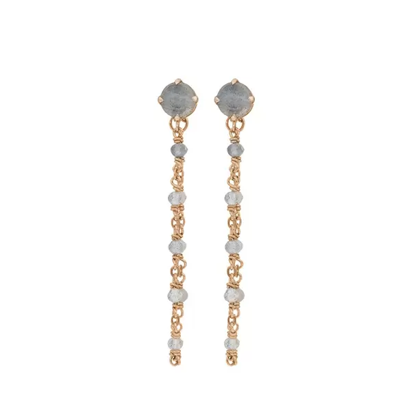 Leaf Jewelry Ohrhänger Flying Gem, Labradorit, 18 K Rosegold vergoldet Outlet