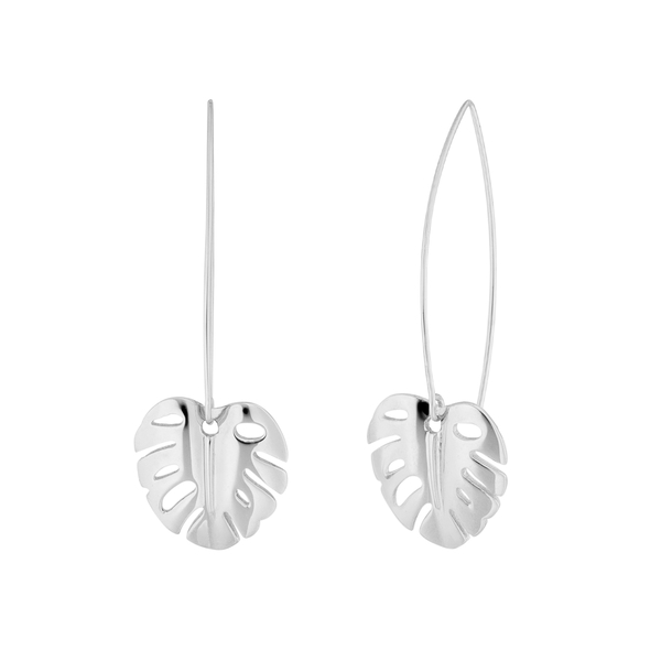 Leaf Jewelry Halbcreole Monstera Leaf, 925 Sterlingsilber Verkauf