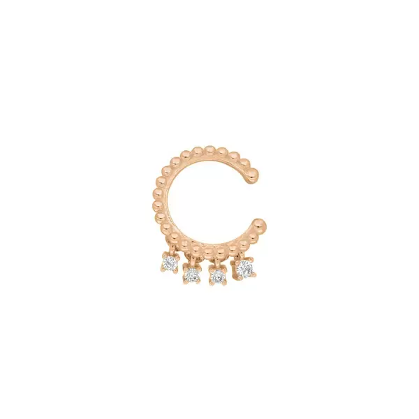 Leaf Jewelry Earcuff Fancy, 18 K Rosegold vergoldet Kostenloser Versand