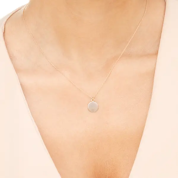 Leaf Jewelry Halskette Plate, 14 K Rosegold Fabrikladen